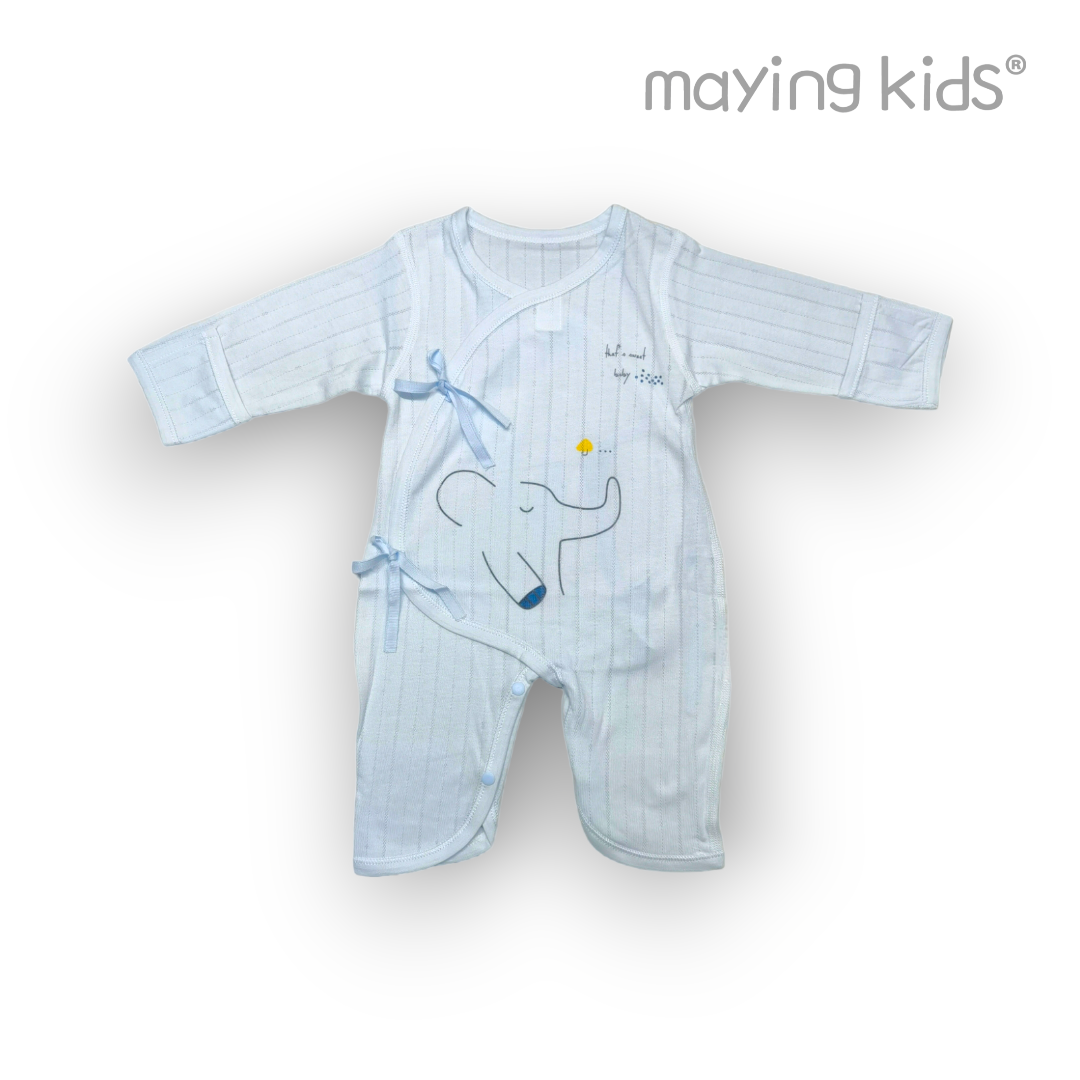 9055 : Wrap Jumpsuit Baby 單面布綁帶連身衣