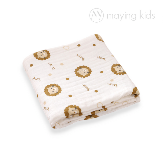 T69090 : Six Layers Baby Blanket 六層純棉紗巾浴巾 - 獅子