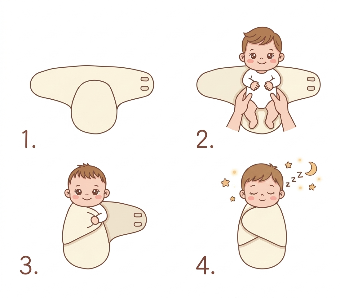 D05494LA: 1pc Minky Swaddle Blanket 毛絨安睡防驚嚇包巾