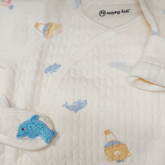 25015 : 薄夾絲棉魔術貼連身衣