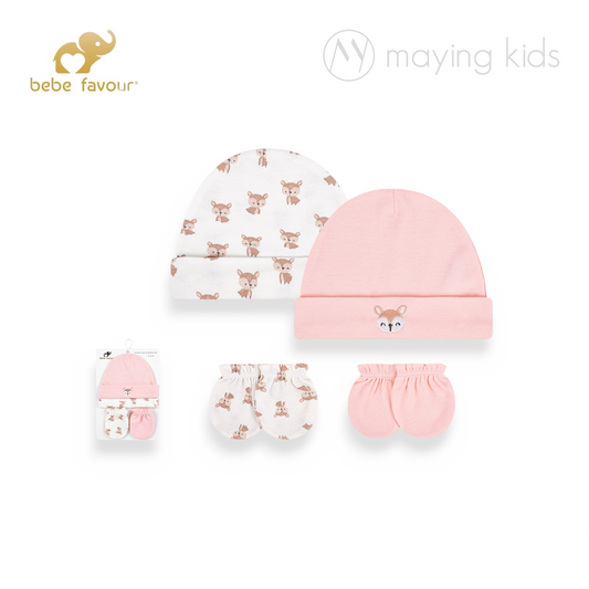 BP73691: 2pc Cap And 2pc Scratch Mitten Set 帽&手套