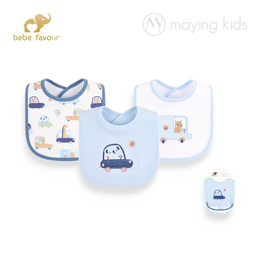 BP4571 : 3 Iterlock Bib 純棉口水巾3件裝