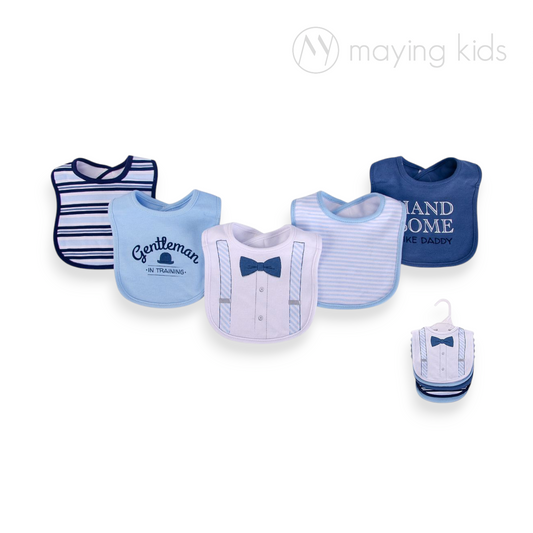 75513 : 5pc Interlock Bib 5件裝口水巾