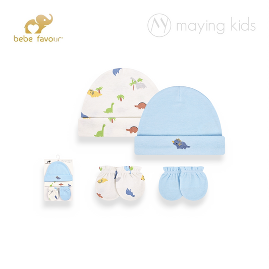 BP73689: 2pc Cap And 2pc Scratch Mitten Set 帽&手套
