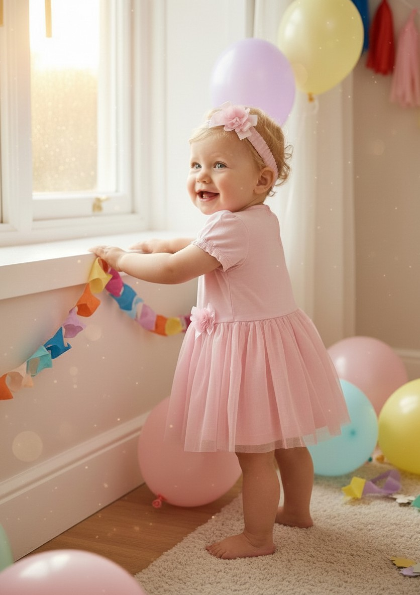 H14261INF : 2pc Dress And Headband Set 頭帶和禮裙