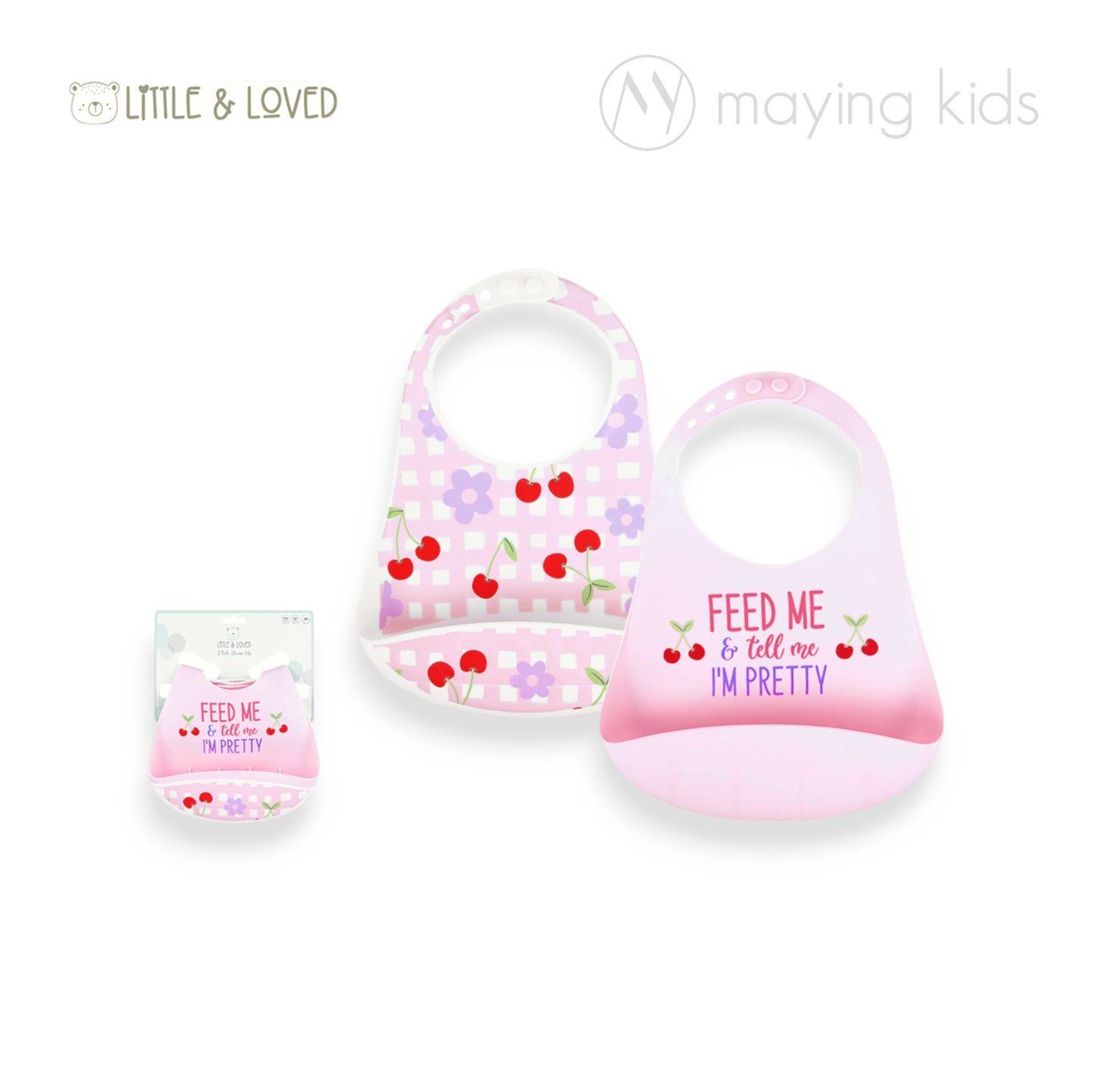 D09674 : 2pc Silicone Bib 矽膠餐用圍兜2件裝