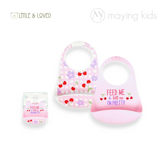 D09674 : 2pc Silicone Bib 矽膠餐用圍兜2件裝