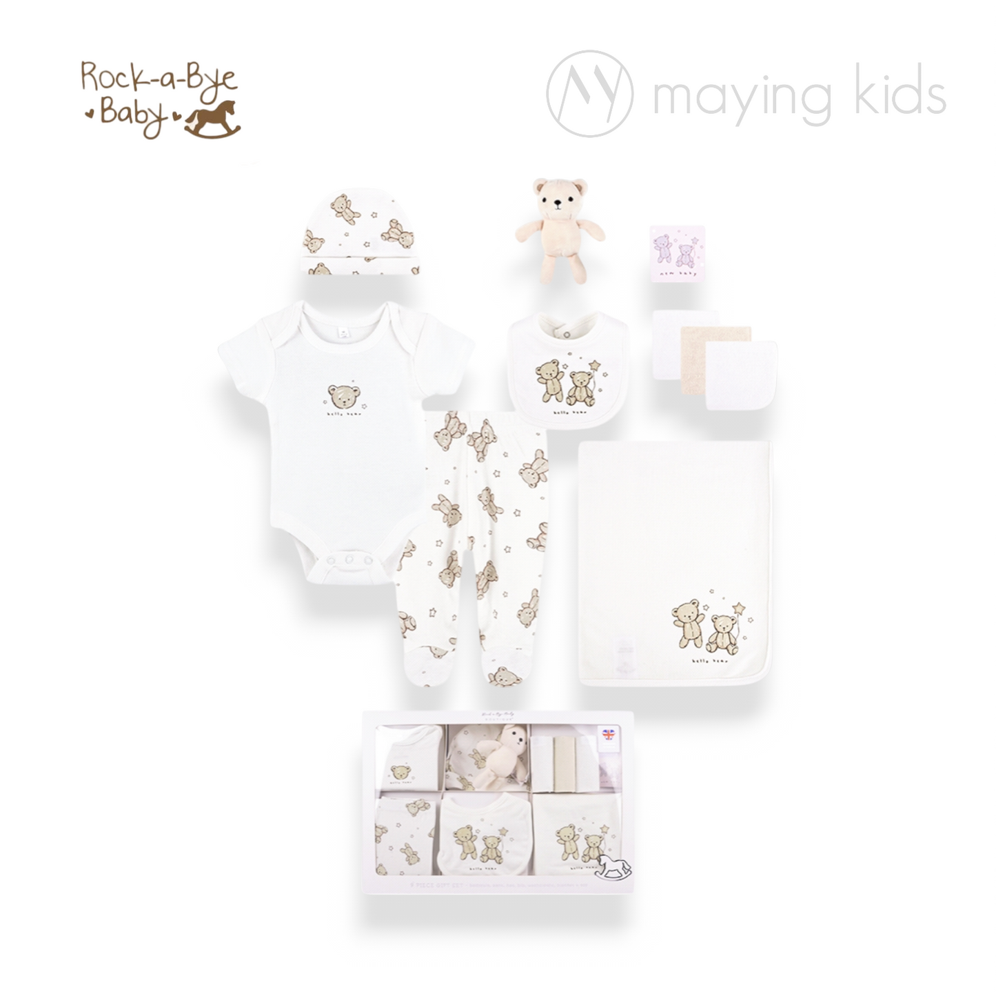 BS11505: 9pcs Baby Clothing Box Gift Set
九件服飾套裝禮盒