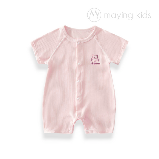 Bodysuit 冰絲涼感開胸短袖連身衣