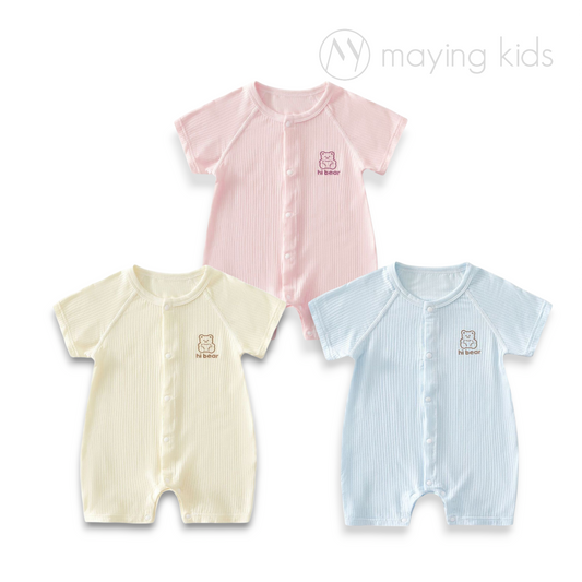 Bodysuit 冰絲涼感開胸短袖連身衣