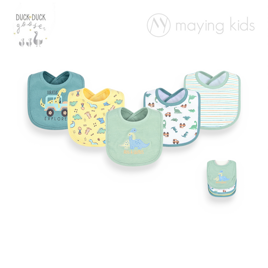 D09670:5pc Cvc Interlock Bibs 5件裝口水巾