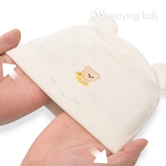 嬰兒初生帽 - 熊仔