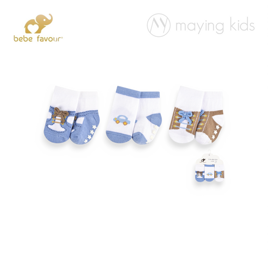 BP71909 :3pc Socks With Non-Skid 點膠防滑襪