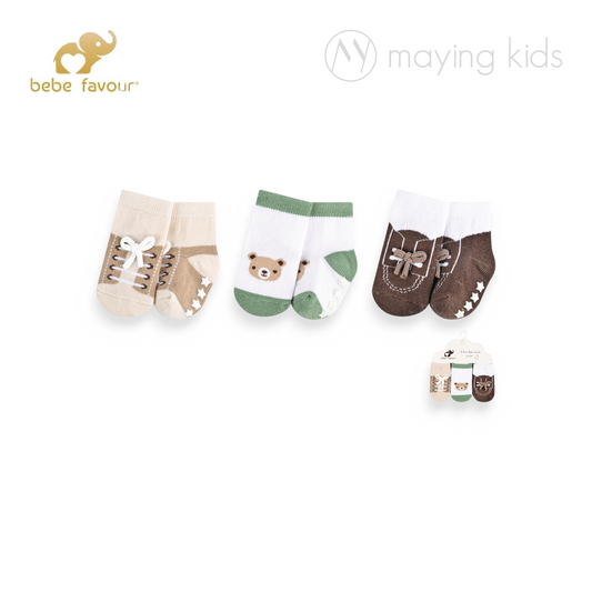 BP71911:3pc Socks With Non-Skid 點膠防滑襪