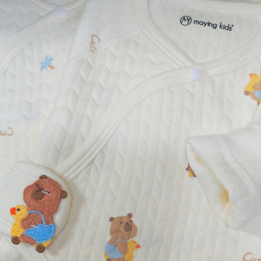 25016 : 薄夾絲棉魔術貼連身衣