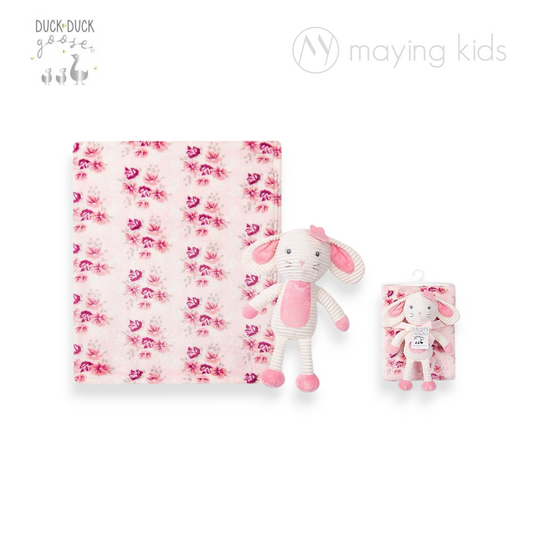 D05512 : Plush Fleece Blanket And Doll 印花被毯及安撫巾公仔