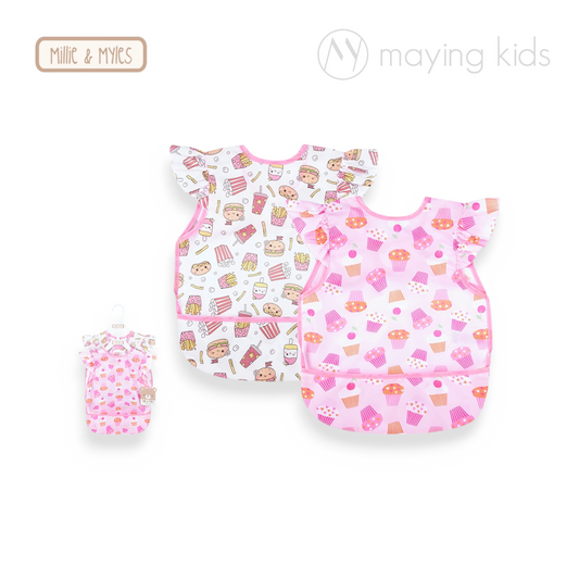 D09691 :2pcs Waterproof Apron 嬰童背心餵食衣 2件裝