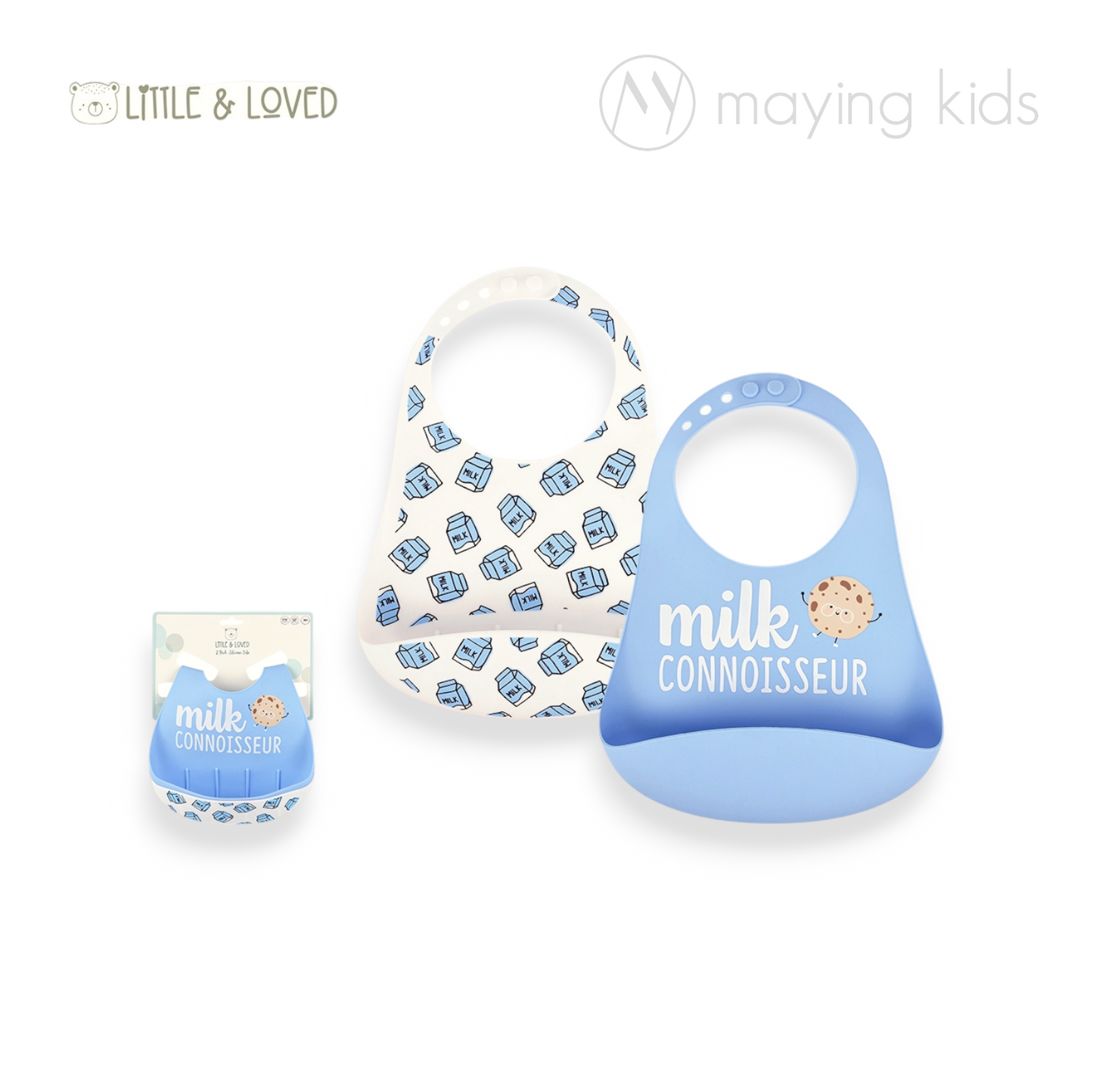 D09676: 2pc Silicone Bib 矽膠餐用圍兜2件裝