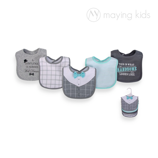75509 : 5pc Interlock Bib 5件裝口水巾