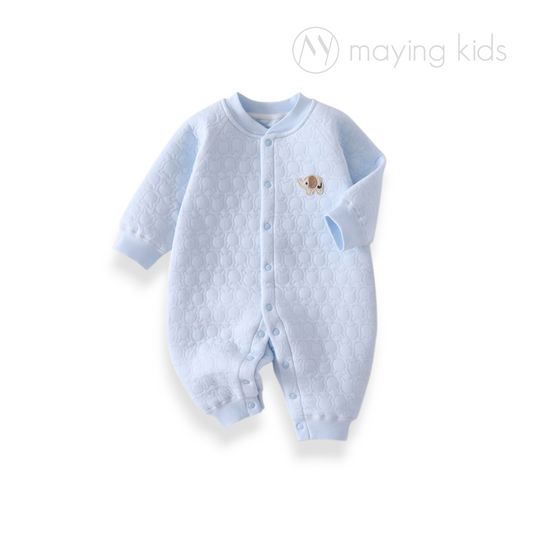 L2510 : 夾絲棉刺繡象仔圖案長袖連身衣