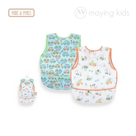 D09695 :2pcs Waterproof Apron 嬰童背心餵食衣 2件裝