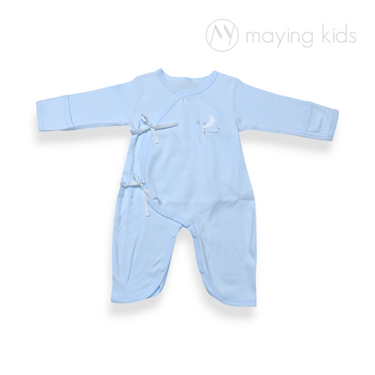 3368 : Wrap Jumpsuit Baby 雙面布舒棉綁帶連身衣