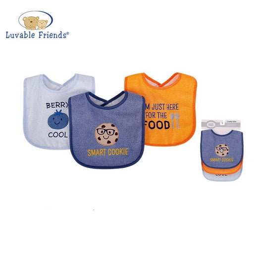 Knit Terry with PEVA Bib 防滲透口水肩 三件裝 - 曲奇餅