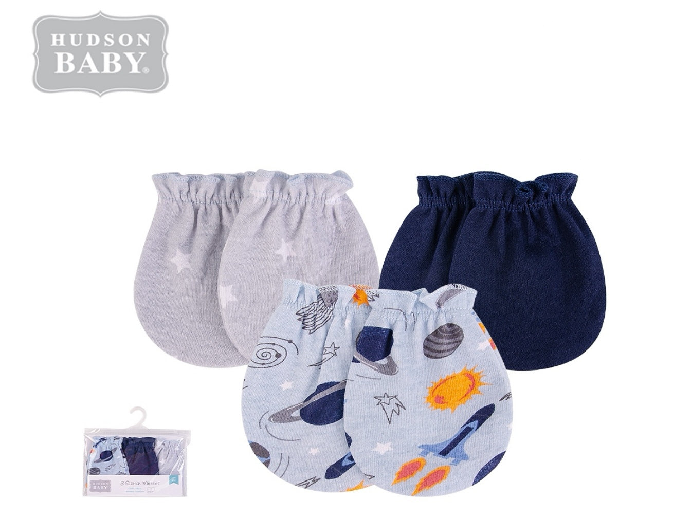 Scratch Mittens Set 3pc
防抓手套三件裝 - 太空宇宙圖案