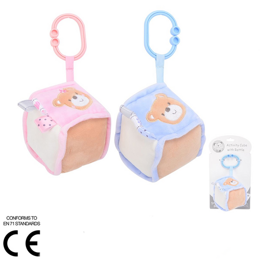 Activity cube with rattle
方形搖鈴公仔