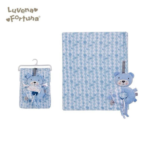 Bear Rattle Toys And Blanket Set
熊仔搖鈴安撫公仔及毛毯