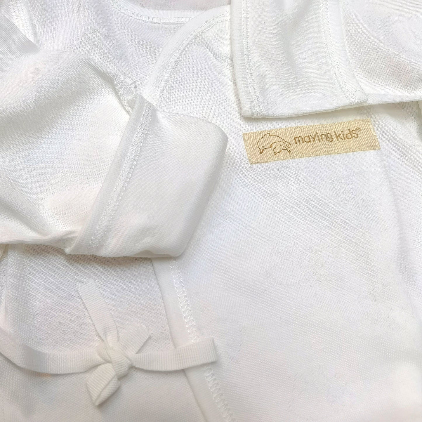 #K8022 純棉單面布綁帶連身衣 - 提花