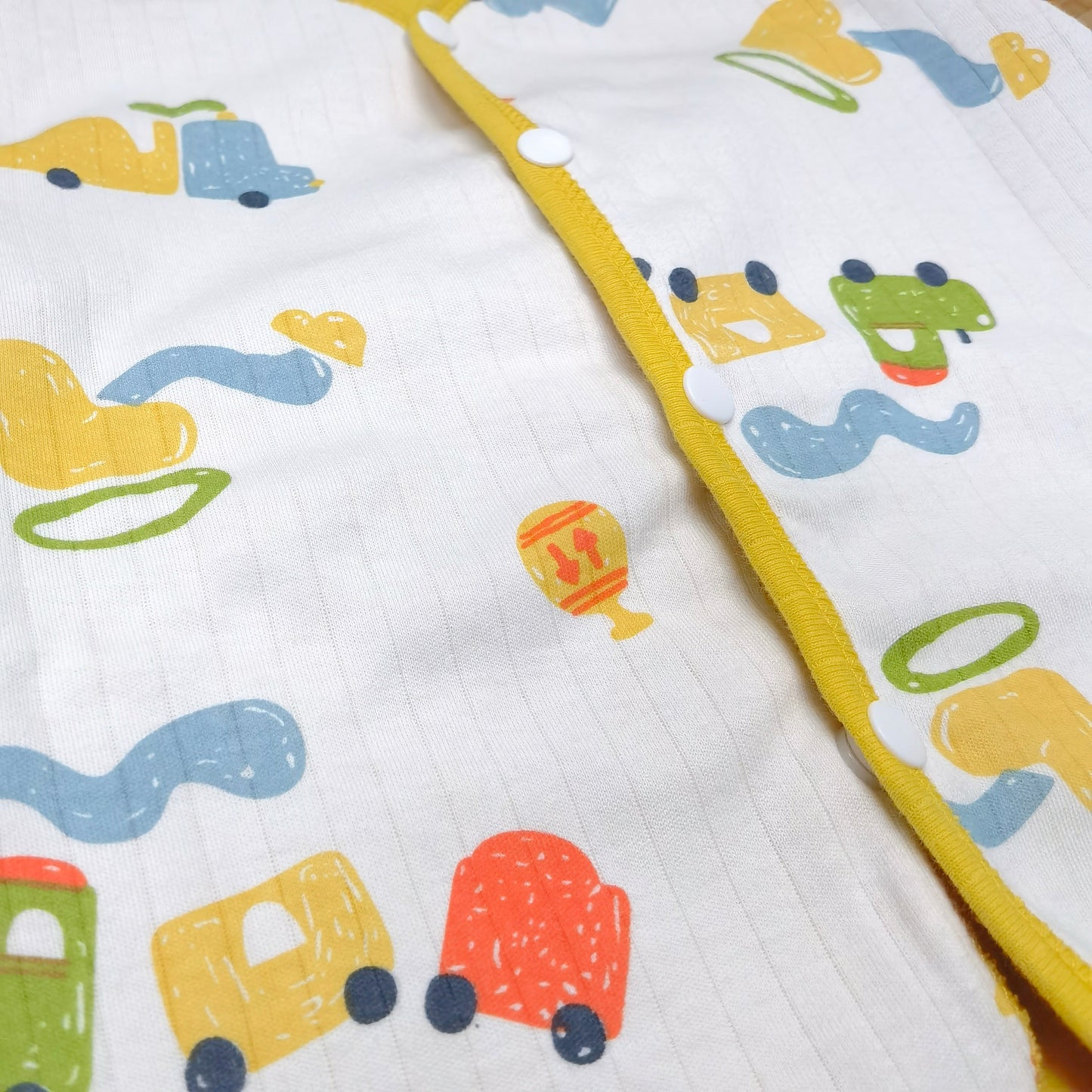 CV1599 : 正反面圖案雙面布純棉背心外套 Double Knit Cotton Vest