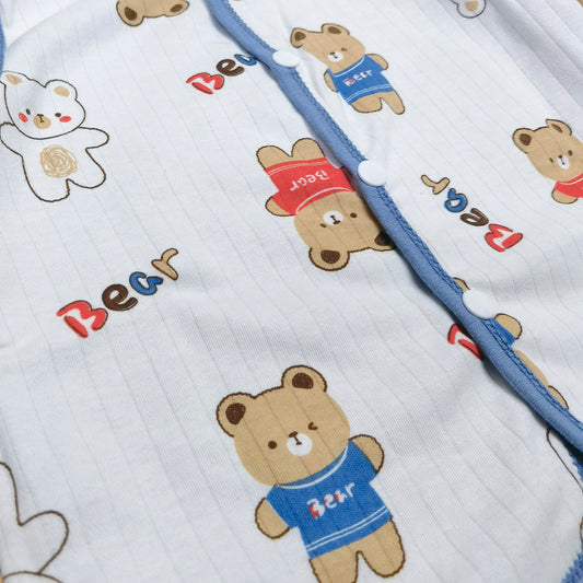 BV1599 : 正反面圖案雙面布純棉背心外套 Double Knit Cotton Vest