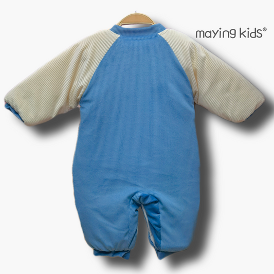 冬季長袖保暖嬰兒服♨️ 燈芯絨夾綿連身服🐠