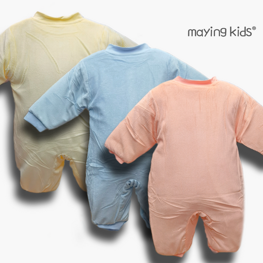 冬季長袖保暖嬰兒服♨️ 燈芯絨夾綿連身服