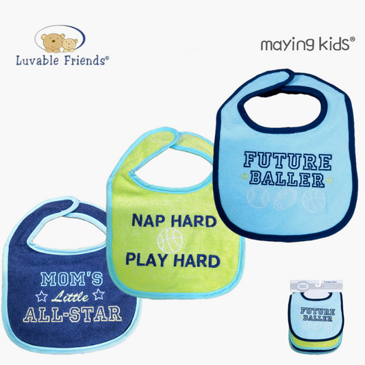 Terry bibs 3pcs
嬰兒純棉口水肩3件裝