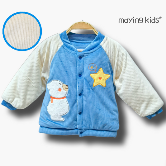 冬季長袖保暖嬰兒褸♨️ 燈芯絨夾綿外套