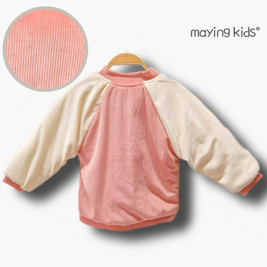 冬季長袖保暖嬰兒褸♨️ 燈芯絨夾綿外套