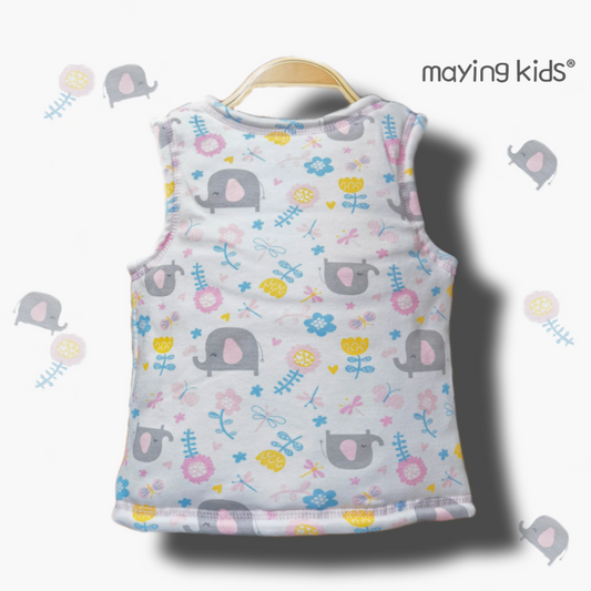 夾棉背心外套 - 小象