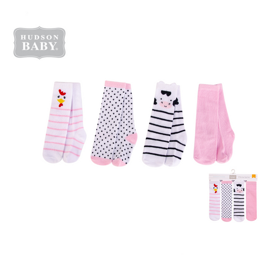 Baby High Socks 4pc 長襪仔4件裝 - 農場動物