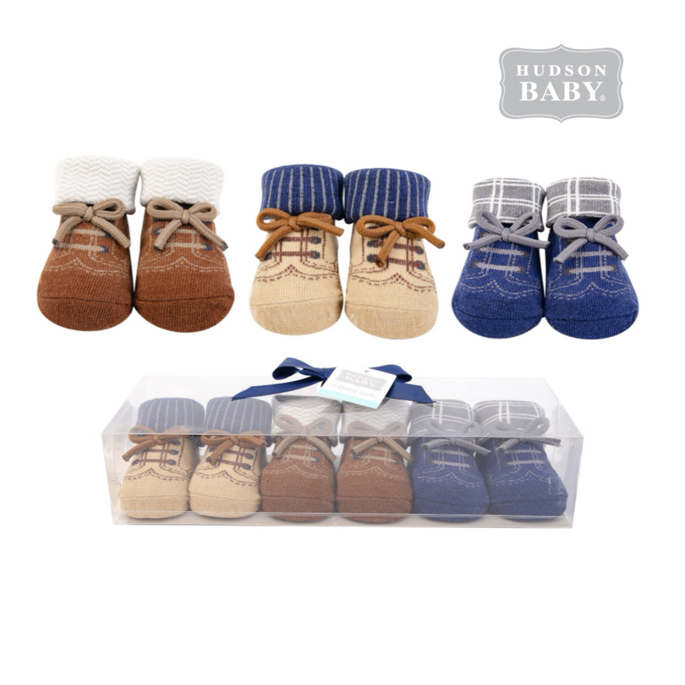 Socks gift set 3pc 襪仔3件裝禮盒 -啡藍色