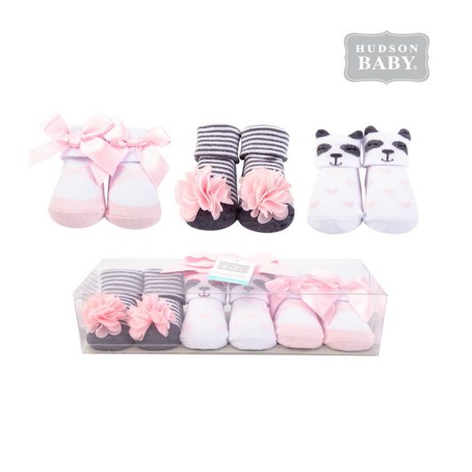 Socks gift set 3pc 襪仔3件裝禮盒 - 熊貓蝴蝶結