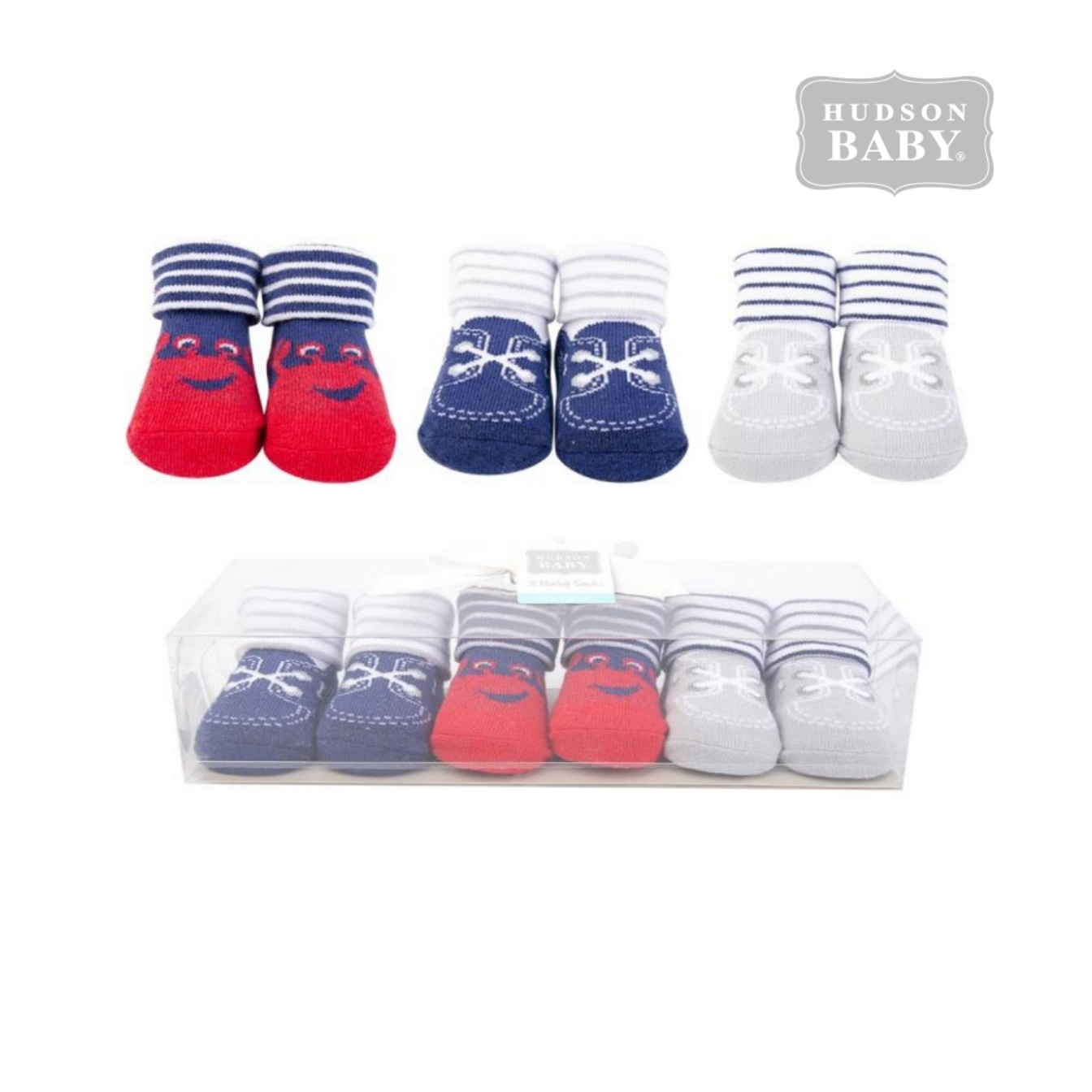 Socks gift set 3pc 襪仔3件裝禮盒 - 紅藍灰