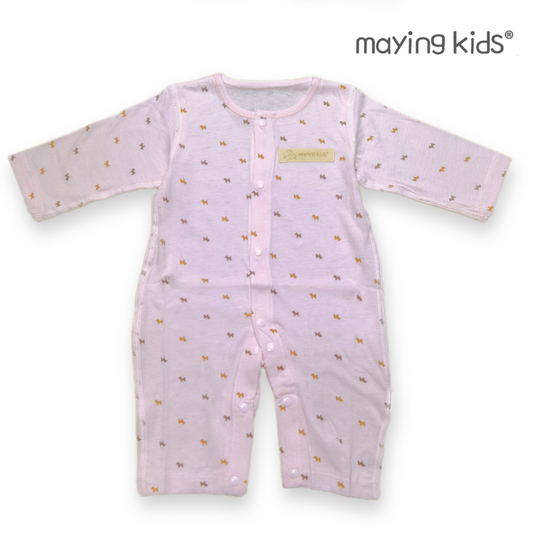 #J8018 純棉單面布開胸連身衣 - 狗仔圖案