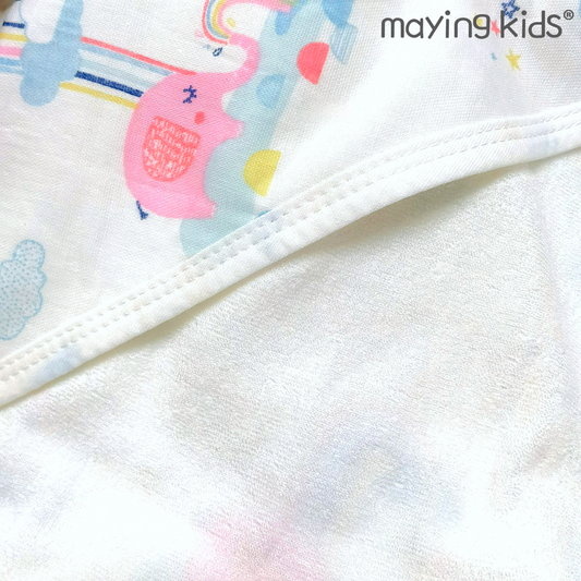 Double Layers Of Bamboo & Terry Hooded 兩層竹纖維棉質連帽包被