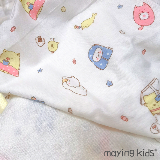 Muslin and Bamboo Terry Hooded 三層竹纖維棉質連帽包被