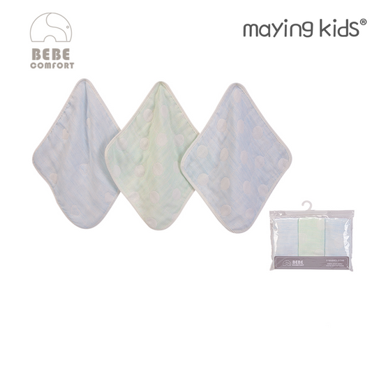 5 Layers of muslin and terry washcloths 五層竹纖維棉質柔軟方巾