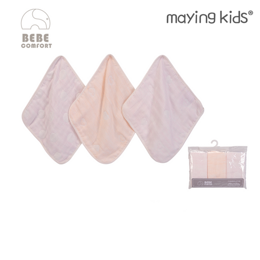 5 Layers of muslin and terry washcloths 五層竹纖維棉質柔軟方巾