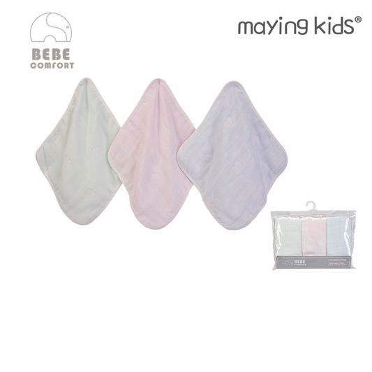5 Layers of muslin and terry washcloths 五層竹纖維棉質柔軟方巾