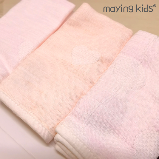 5 Layers of muslin and terry washcloths 五層竹纖維棉質柔軟方巾